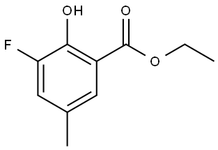 Ethyl 3-fluoro-2-hydroxy-5-methylbenzoate 结构式