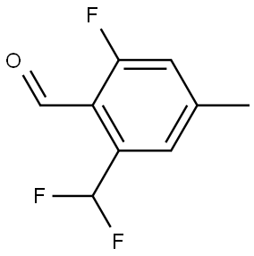2-(difluoromethyl)-6-fluoro-4-methylbenzaldehyde 结构式
