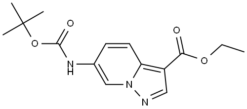 Pyrazolo[1,5-a]pyridine-3-carboxylic acid, 6-[[(1,1-dimethylethoxy)carbonyl]amino]-, ethyl ester Structure