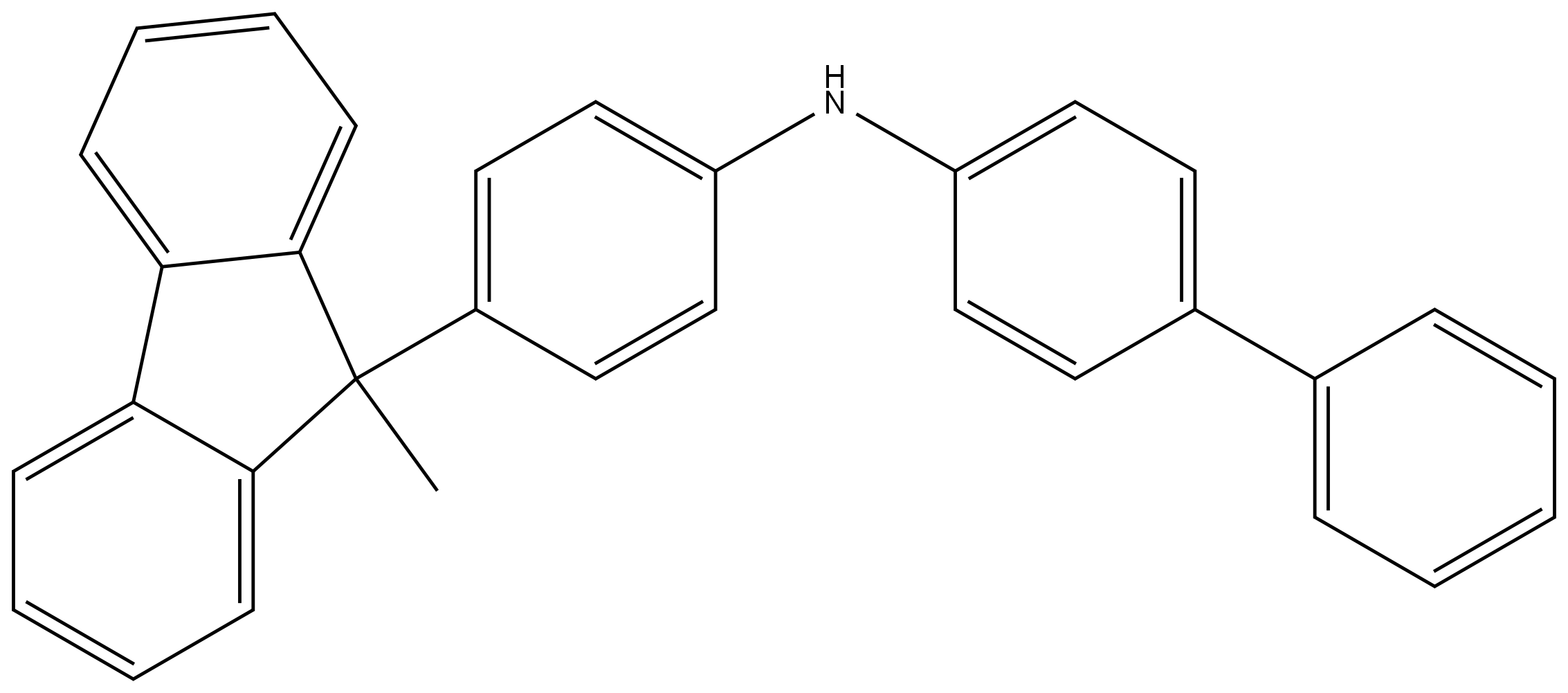 [1,1′-Biphenyl]-4-amine, N-[4-(9-methyl-9H-fluoren-9-yl)phenyl]- Structure