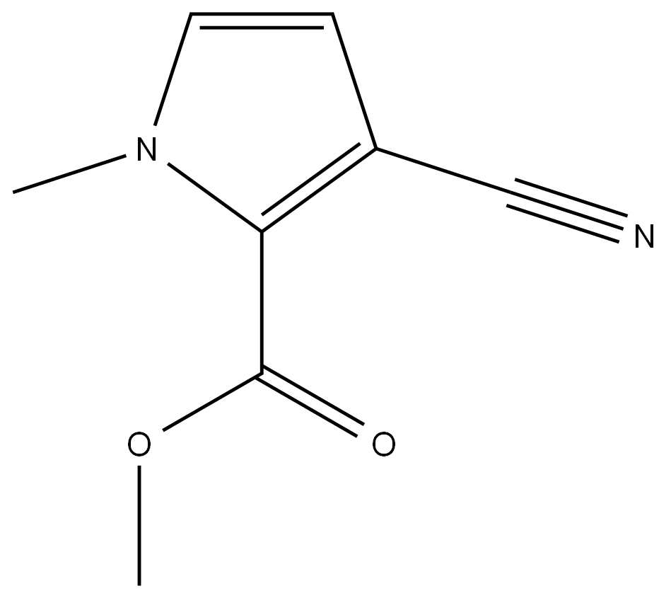 methyl 3-cyano-1-methyl-1H-pyrrole-2-carboxylate 结构式