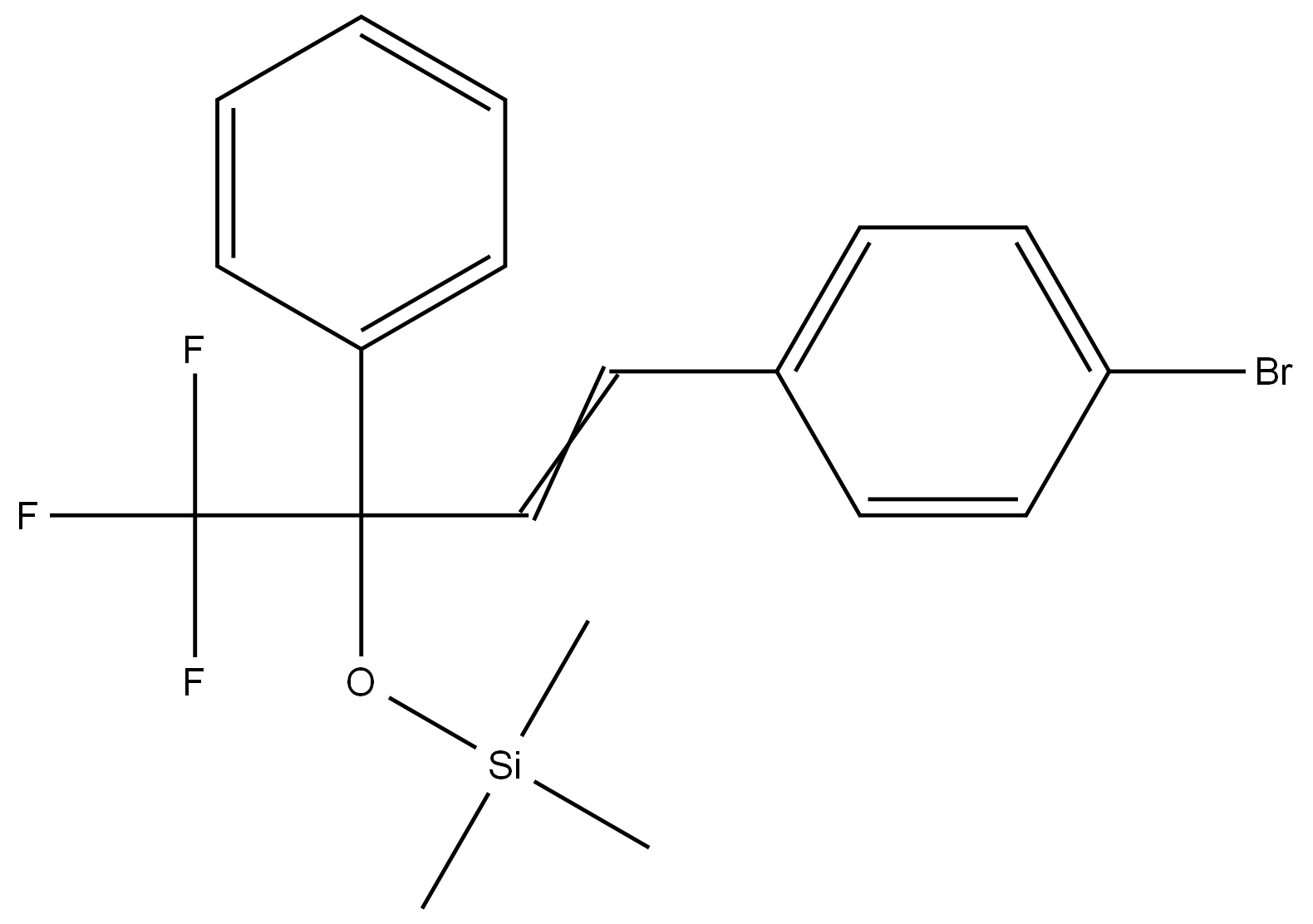 3-(4-Bromophenyl)-1-phenyl-1-trifluoromethylallyloxy]trimethylsilane Struktur