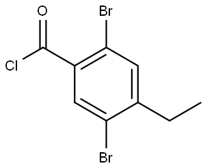 2,5-Dibromo-4-ethylbenzoyl chloride 结构式