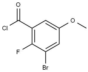 3-Bromo-2-fluoro-5-methoxybenzoyl chloride 结构式