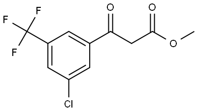 Methyl 3-chloro-β-oxo-5-(trifluoromethyl)benzenepropanoate 结构式