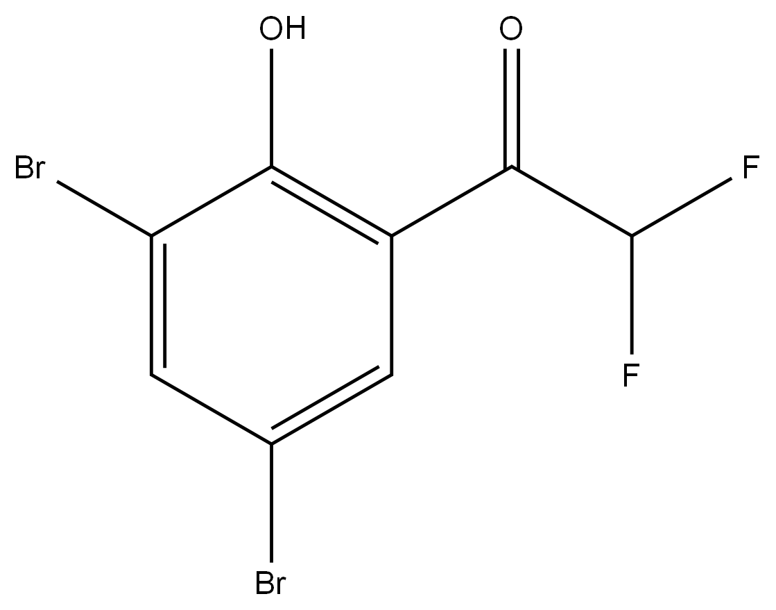 1-(3,5-dibromo-2-hydroxyphenyl)-2,2-difluoroethanone 结构式