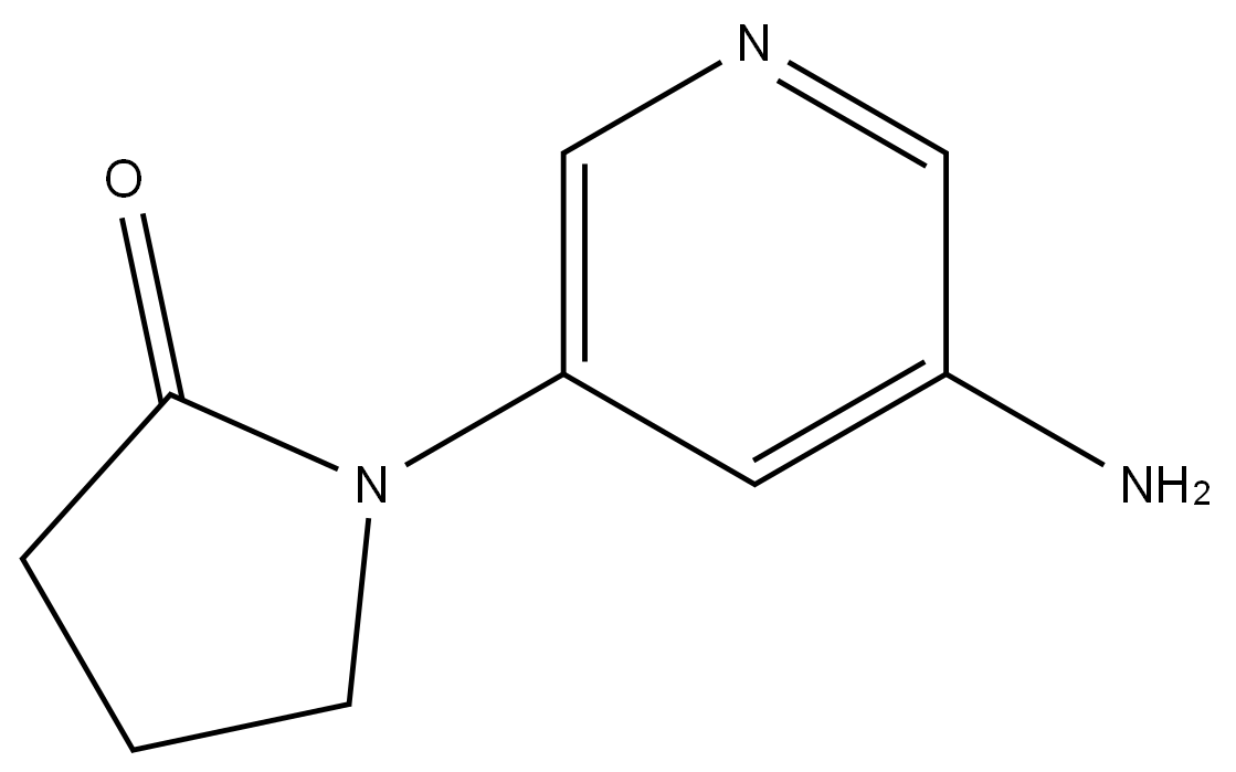 2-Pyrrolidinone, 1-(5-amino-3-pyridinyl)- Struktur
