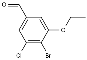 4-Bromo-3-chloro-5-ethoxybenzaldehyde 结构式