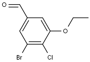 3-Bromo-4-chloro-5-ethoxybenzaldehyde 结构式