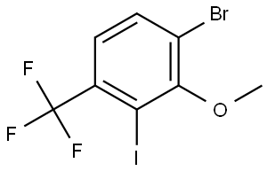 1-Bromo-3-iodo-2-methoxy-4-(trifluoromethyl)benzene 结构式