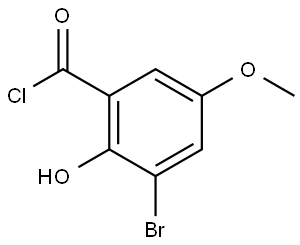3-Bromo-2-hydroxy-5-methoxybenzoyl chloride 结构式