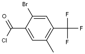 2-Bromo-5-methyl-4-(trifluoromethyl)benzoyl chloride Structure
