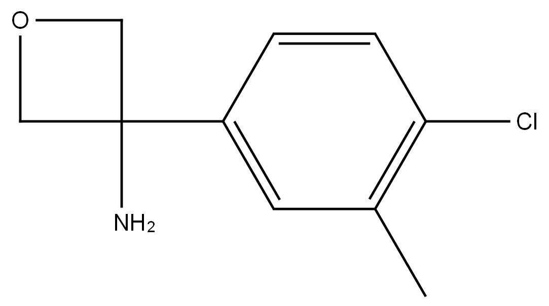 3-Oxetanamine, 3-(4-chloro-3-methylphenyl)- 结构式