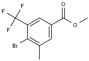 Methyl 4-bromo-3-methyl-5-(trifluoromethyl)benzoate 结构式