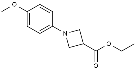 ethyl 1-(4-methoxyphenyl)azetidine-3-carboxylate 结构式