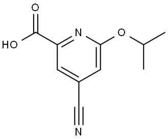 4-Cyano-6-(1-methylethoxy)-2-pyridinecarboxylic acid 结构式