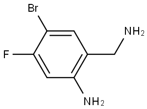 2-(氨甲基)-4-溴-5-氟苯胺 结构式