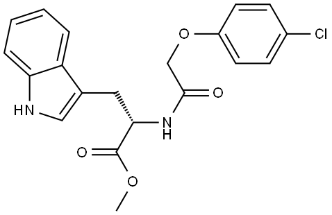L-Tryptophan, N-[2-(4-chlorophenoxy)acetyl]-, methyl ester Structure