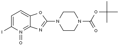 2-(4-(tert-butoxycarbonyl)piperazin-1-yl)-5-iodooxazolo[4,5-b]pyridine 4-oxide 结构式