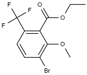 Ethyl 3-bromo-2-methoxy-6-(trifluoromethyl)benzoate 结构式