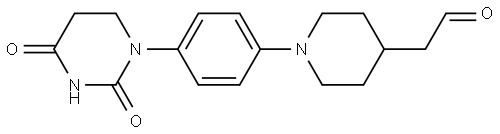 4-Piperidineacetaldehyde, 1-[4-(tetrahydro-2,4-dioxo-1(2H)-pyrimidinyl)phenyl]- Structure
