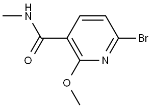 6-Bromo-2-methoxy-N-methyl-3-pyridinecarboxamide 结构式