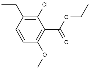 Ethyl 2-chloro-3-ethyl-6-methoxybenzoate 结构式