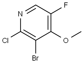 Pyridine, 3-bromo-2-chloro-5-fluoro-4-methoxy- 结构式