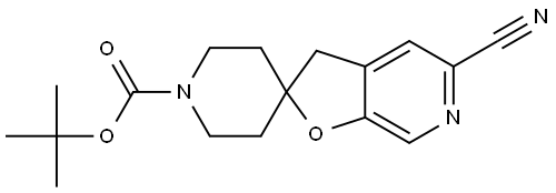 tert-butyl 5-cyanospiro[3H-furo[2,3-c]pyridine-2,4'-piperidine]-1'-carboxylate 结构式