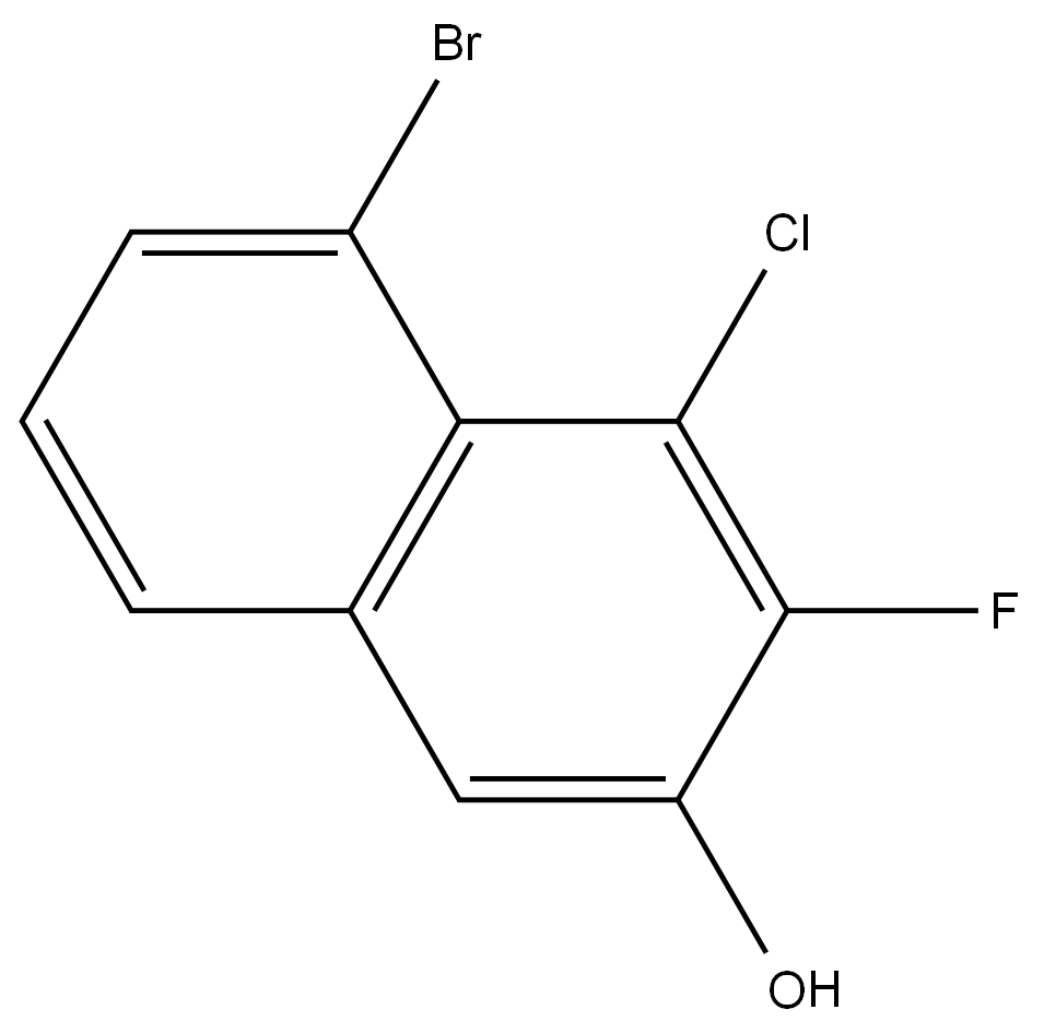 5-溴-4-氯-3-氟萘-2-醇 结构式