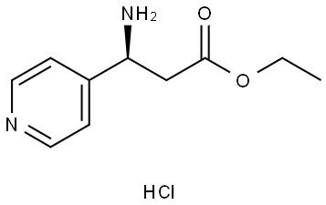ethyl (S)-3-amino-3-(pyridin-4-yl)propanoate hydrochloride 结构式