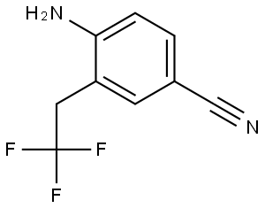 4-氨基-3-(2,2,2-三氟乙基)苄腈 结构式