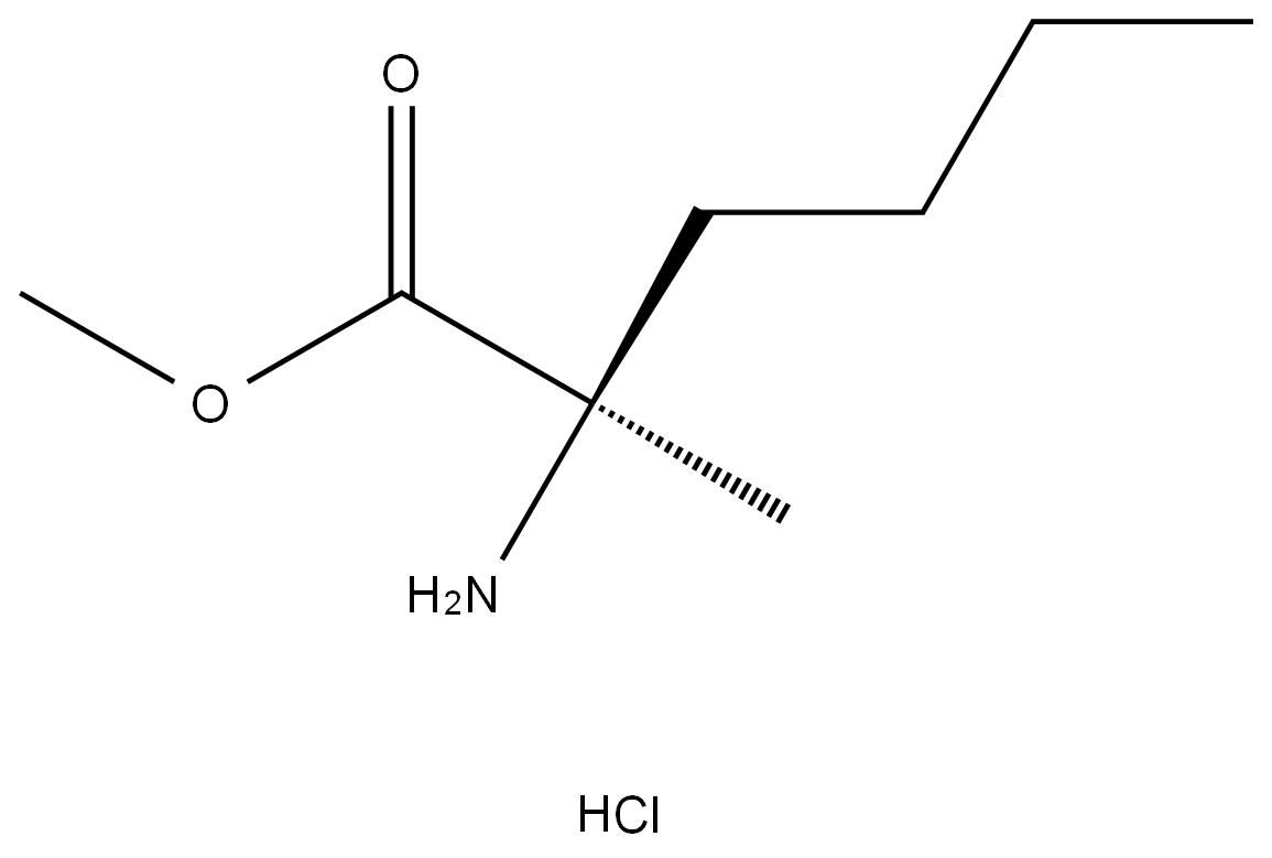(R)-2-氨基-2-甲基己酸甲酯盐酸盐 结构式