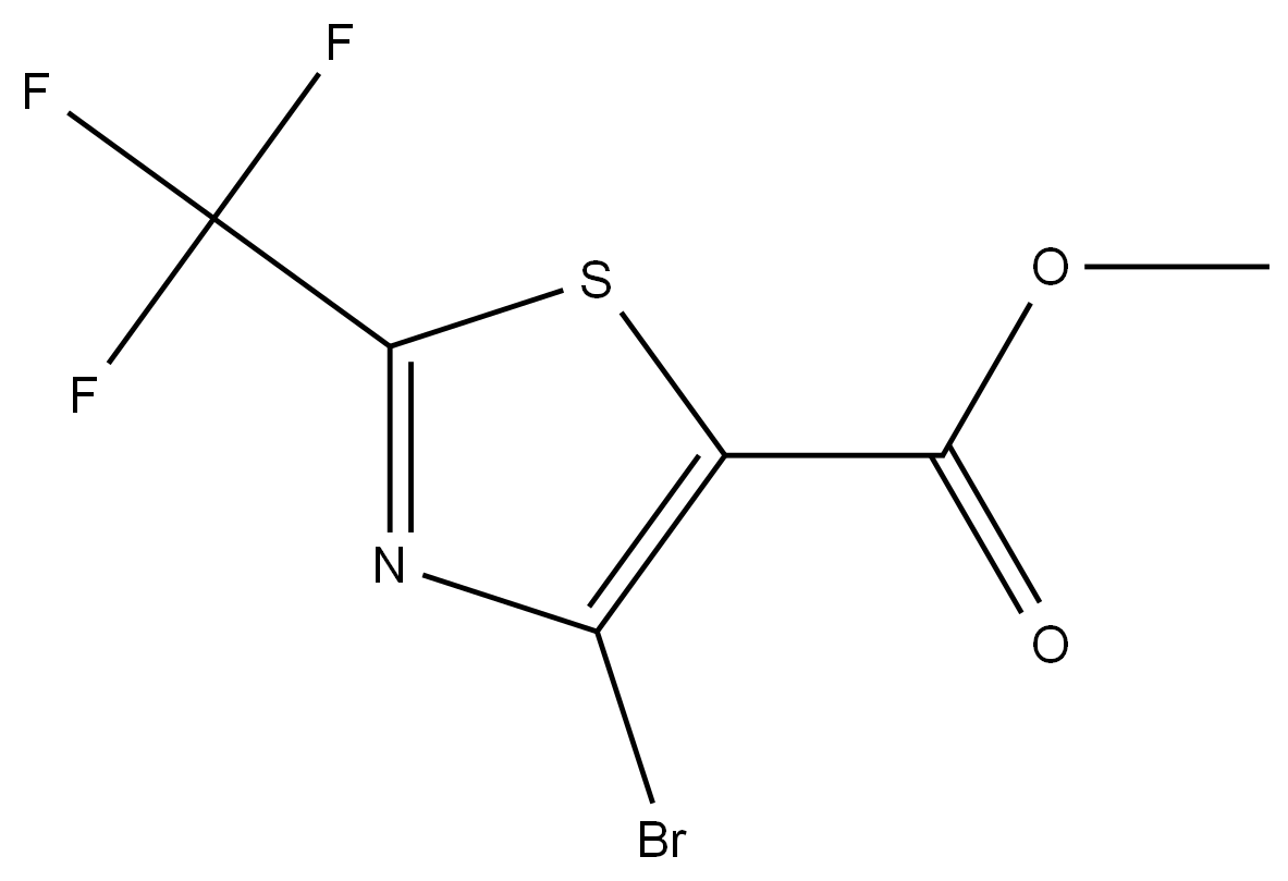4-溴-2-(三氟甲基)噻唑-5-羧酸甲酯, 3010270-01-3, 结构式