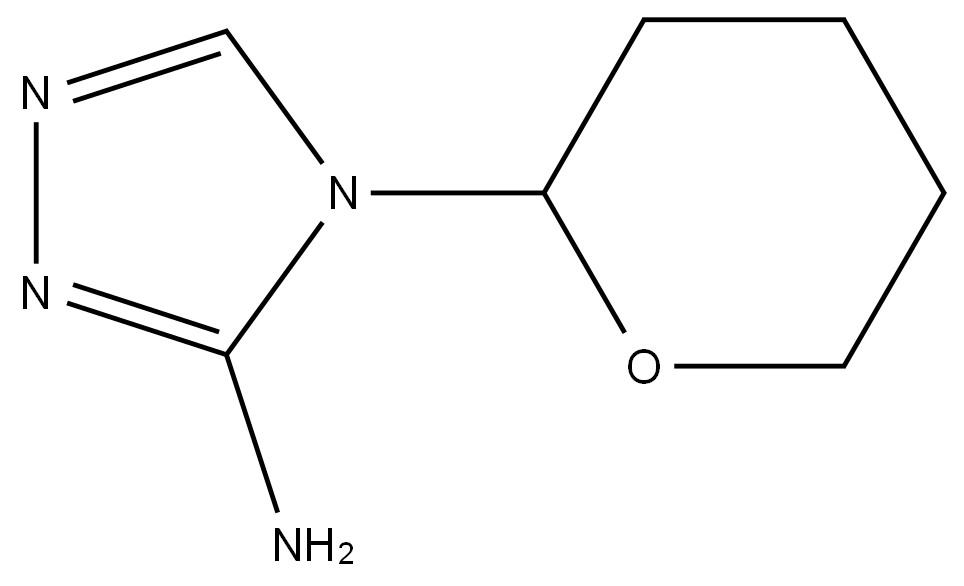 4-(四氢2H-吡喃-2-基)-4H-1,2,4-三唑-3-胺 结构式
