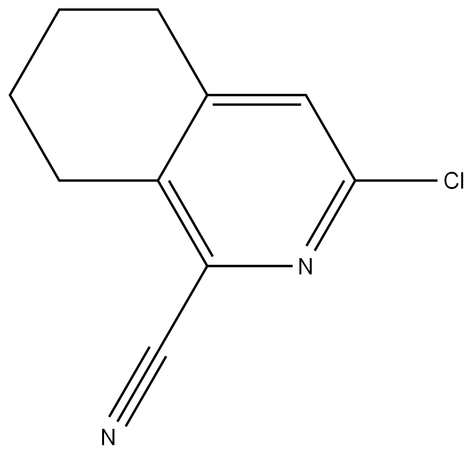 1-Isoquinolinecarbonitrile, 3-chloro-5,6,7,8-tetrahydro- Structure