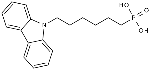 (6-(9H-carbazol-9-yl)hexyl)phosphonic acid 结构式