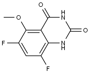 6,8-二氟-5-甲氧基喹唑啉-2,4-1H,3H-二酮, 3024346-31-1, 结构式