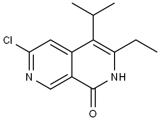 6-氯-3-乙基-4-异丙基-2,7-萘啶-1(2H)-酮 结构式