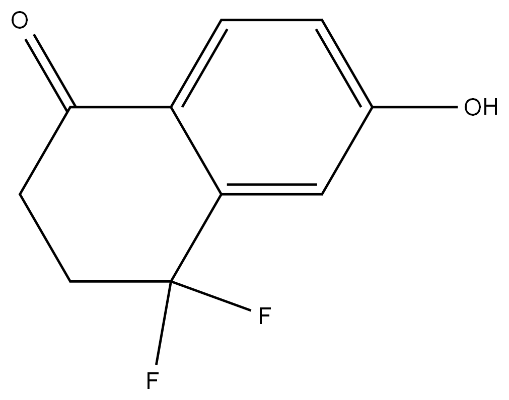 4,4-二氟-6-羟基-3,4-二氢萘-1(2H)-酮 结构式