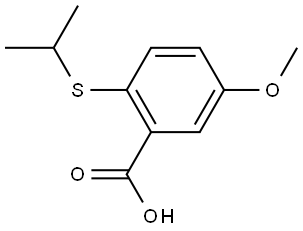 5-Methoxy-2-[(1-methylethyl)thio]benzoic acid Structure