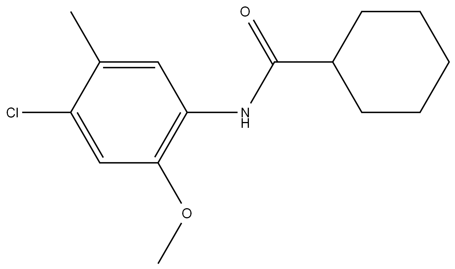 N-(4-Chloro-2-methoxy-5-methylphenyl)cyclohexanecarboxamide Struktur