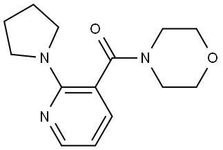 4-Morpholinyl[2-(1-pyrrolidinyl)-3-pyridinyl]methanone 结构式