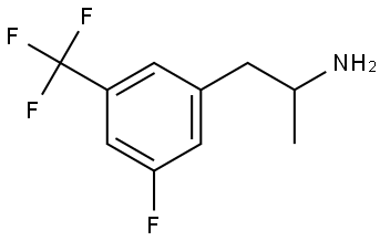 1-[3-FLUORO-5-(TRIFLUOROMETHYL)PHENYL]PROPAN-2-AMINE 结构式
