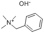 ベンジルトリメチルアンモニウムヒドロキシド (40%メタノール溶液) 化学構造式