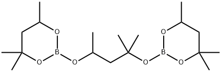 2,2′-(1,1,3-トリメチルトリメチレンビスオキシ)ビス(4,4,6-トリメチル-1,3,2-ジオキサボリナン) 化学構造式