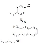 N-ブチル-4-[(2,5-ジメトキシフェニル)アゾ]-3-ヒドロキシ-2-ナフタレンカルボアミド 化学構造式