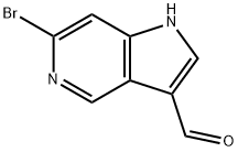 6-溴-1H-吡咯并[3,2-C]吡啶-3-甲醛, 1000341-75-2, 结构式