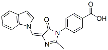 4-[(4E)-4-(indol-1-ylmethylidene)-2-methyl-5-oxo-imidazol-1-yl]benzoic acid 结构式