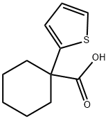 1-(噻吩-2-基)环己烷-1-羧酸 结构式